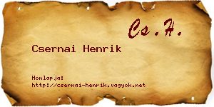 Csernai Henrik névjegykártya